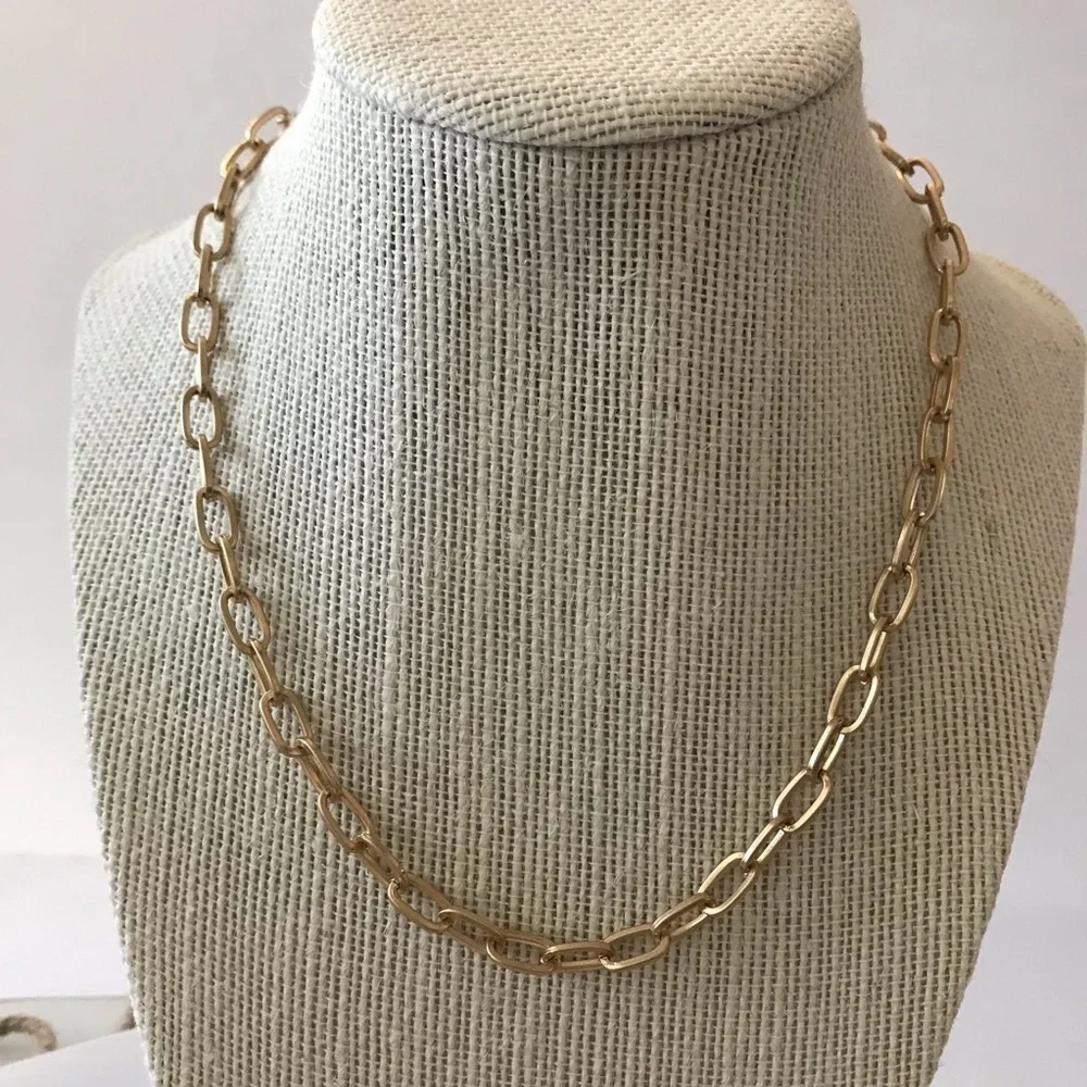 Ruby looking colored stone & gold 2 strand necklace‎